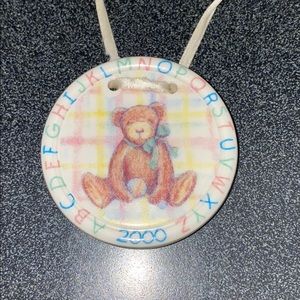 Longaberger teddy bear baby tie on. Year 2000